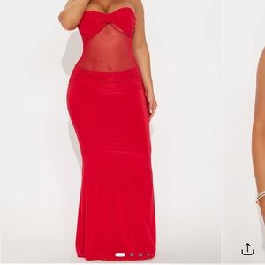 Fashion Nova Red Maxi Dress